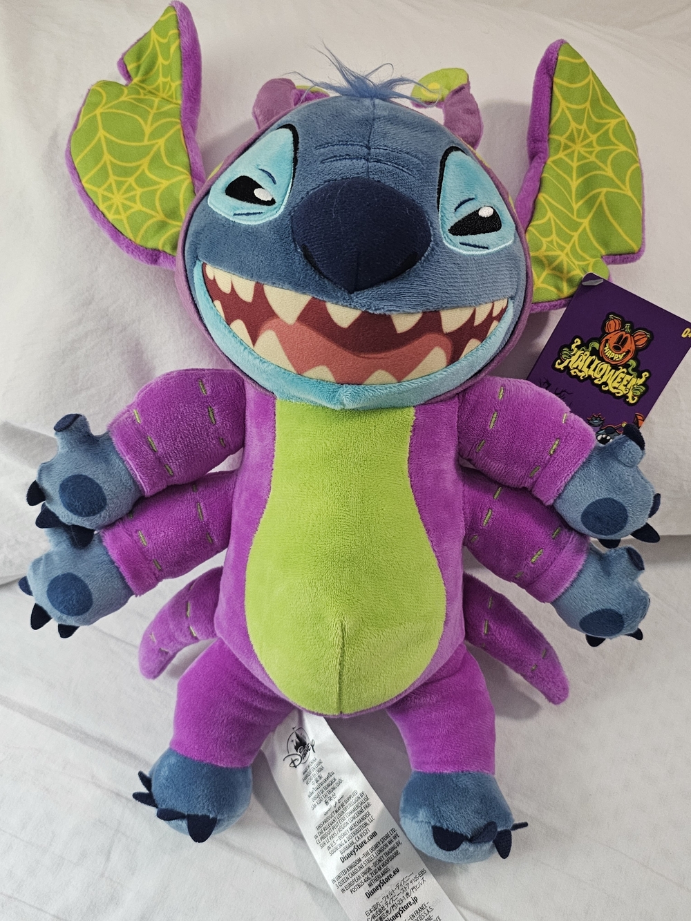 Disney Halloween Stitch Plush — Purple & Green Kids Toy